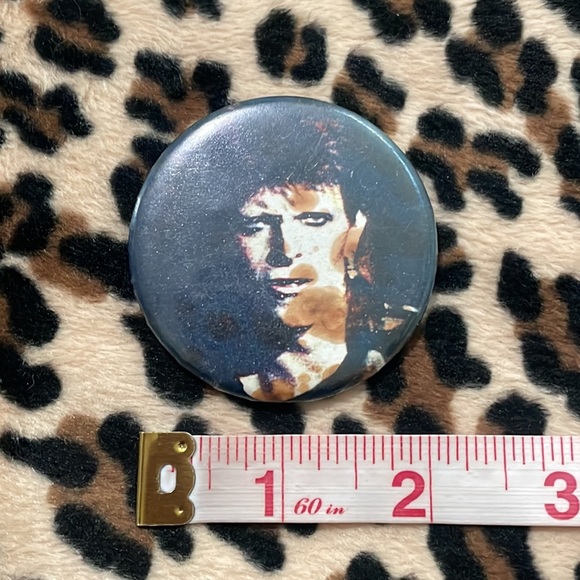 DAVID BOWIE 👩🎤Vintage Rock Button Pin Pinback 70s Ziggy Stardust Collectible - Picture 5 of 16
